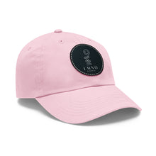 Load image into Gallery viewer, LMNO Dad Hat with Leather Patch (Round)