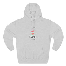 Load image into Gallery viewer, Minimalist Three-Panel LMNO Grey Fleece Hoodie - Trendy Casual Wear
