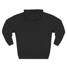 Load image into Gallery viewer, Trendy Three-Panel Fleece LMNO Black Hoodie with Minimalist Design
