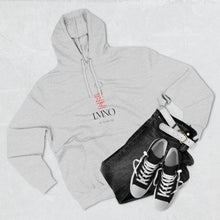 Load image into Gallery viewer, Minimalist Three-Panel LMNO Grey Fleece Hoodie - Trendy Casual Wear
